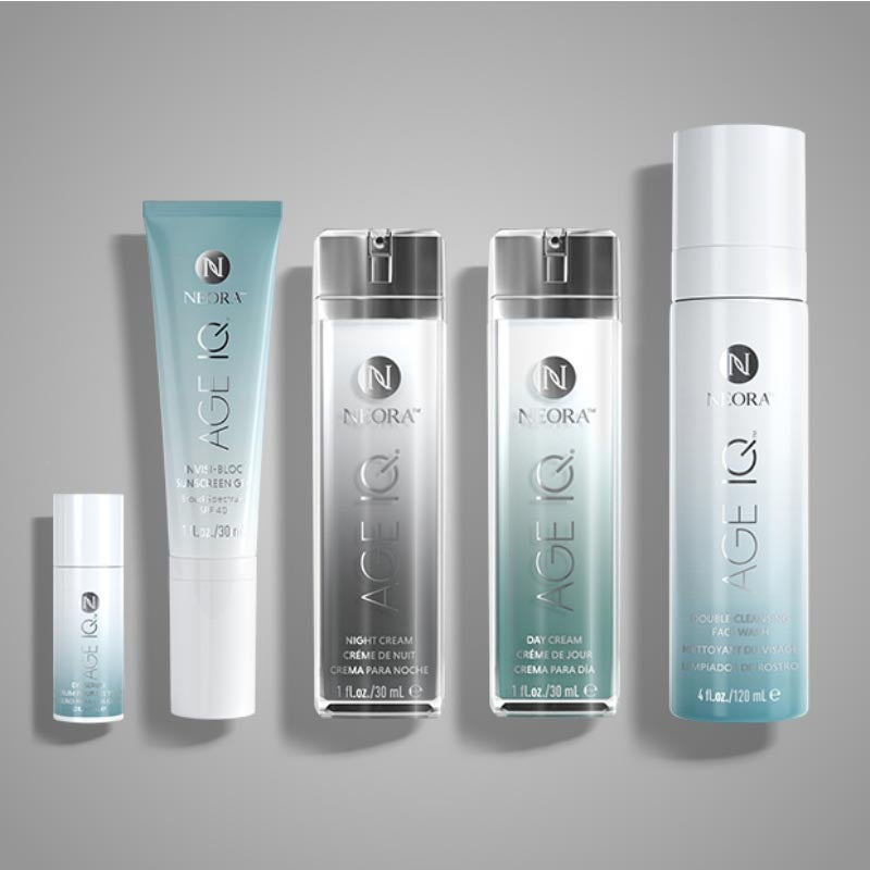 Save 20% plus get a Free Age IQ Eye Serum and Free Shipping with Cleanse, Correct, Protect Set which includes Age IQ® Day Cream, Age IQ® Night Cream, Age IQ® Double-Cleansing Face Wash, IllumaBoost® Brightening Vitamin C Serum, FREE Age IQ Eye Serum